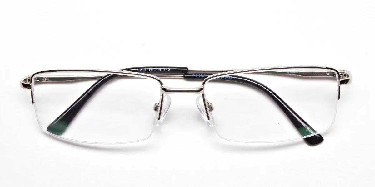 Rectangular glasses in Silver - 2