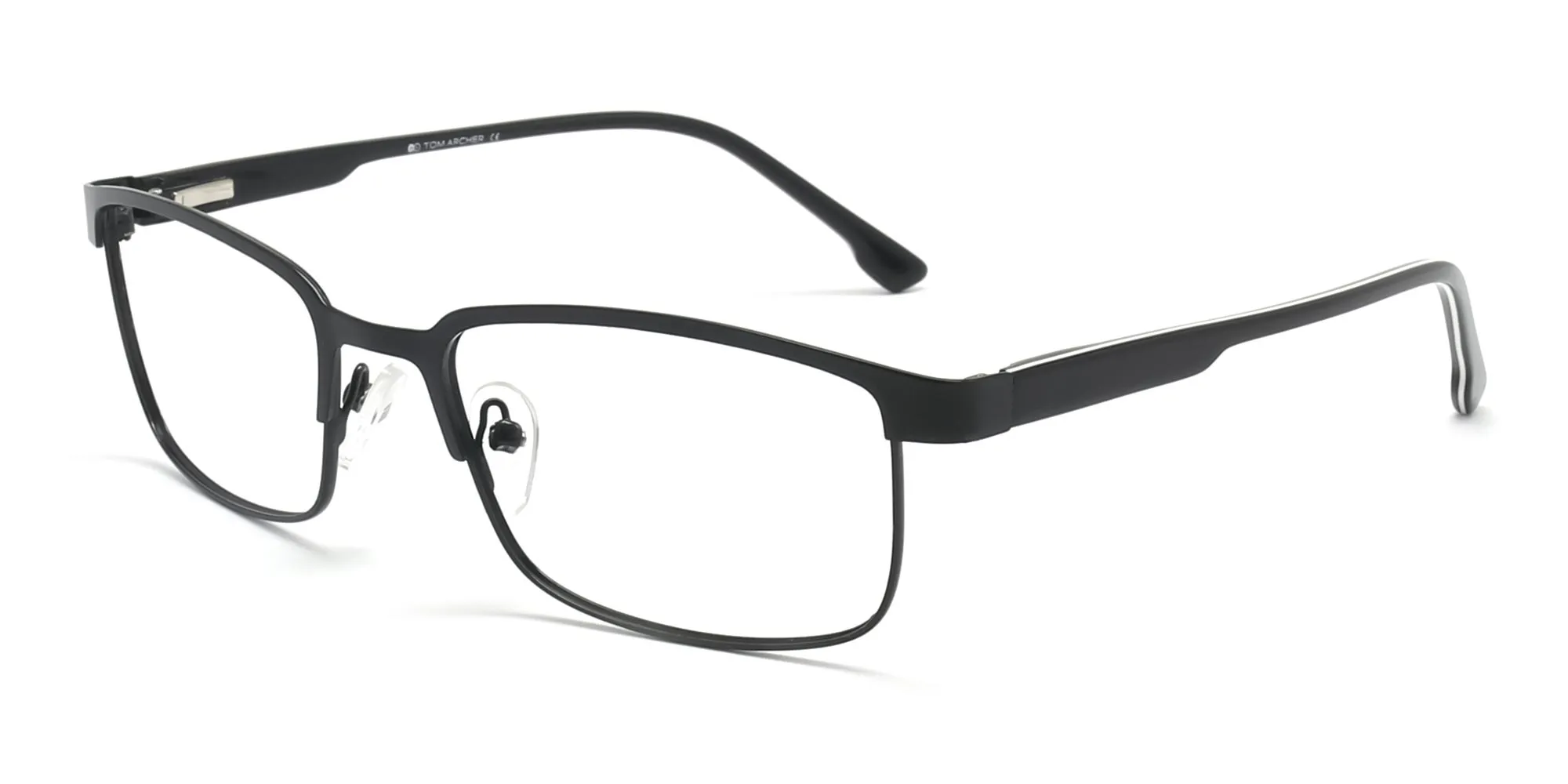 black small rectangle glasses-2