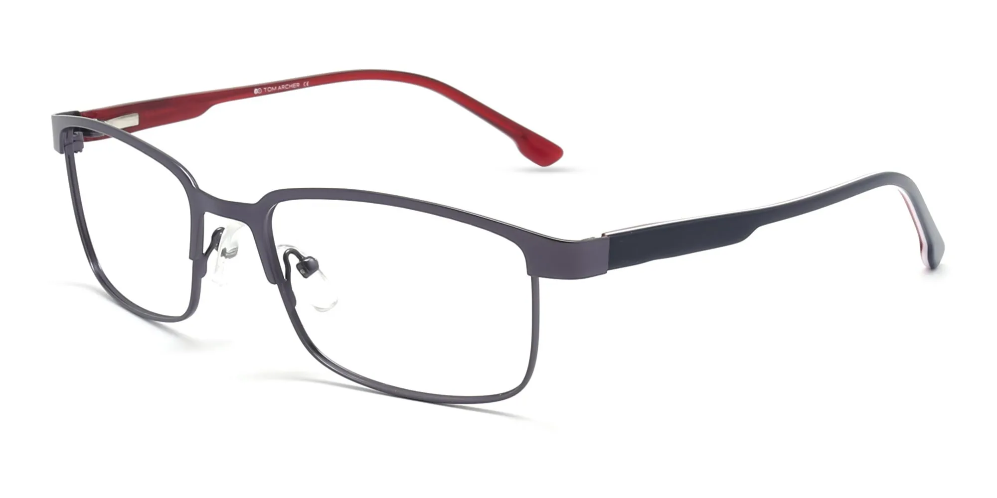 rectangle metal frame glasses-2