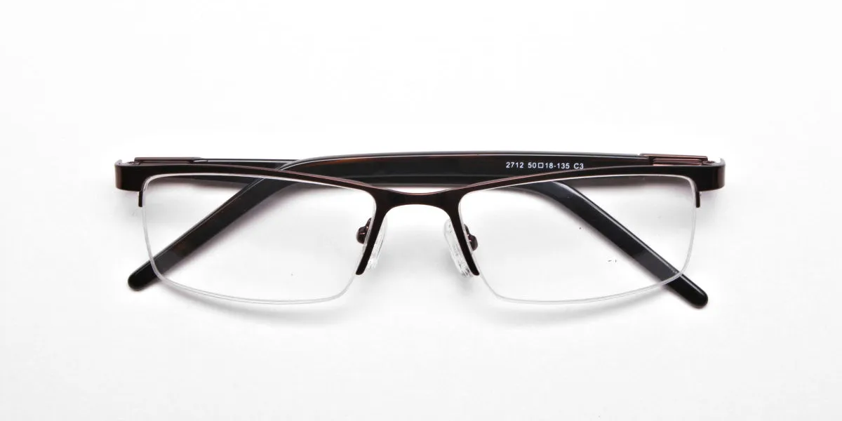Rectangular Glasses in Brown, Eyeglasses -2