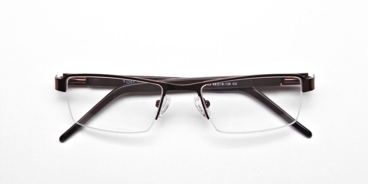 Brown Rectangular Glasses, Eyeglasses 