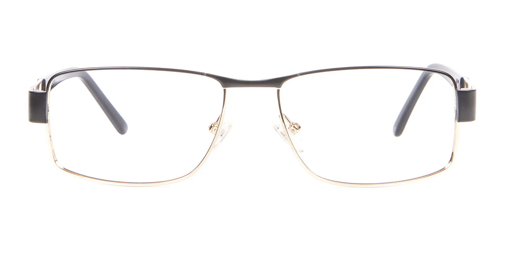 Black and Gold Rectangle Glasses Frames-2