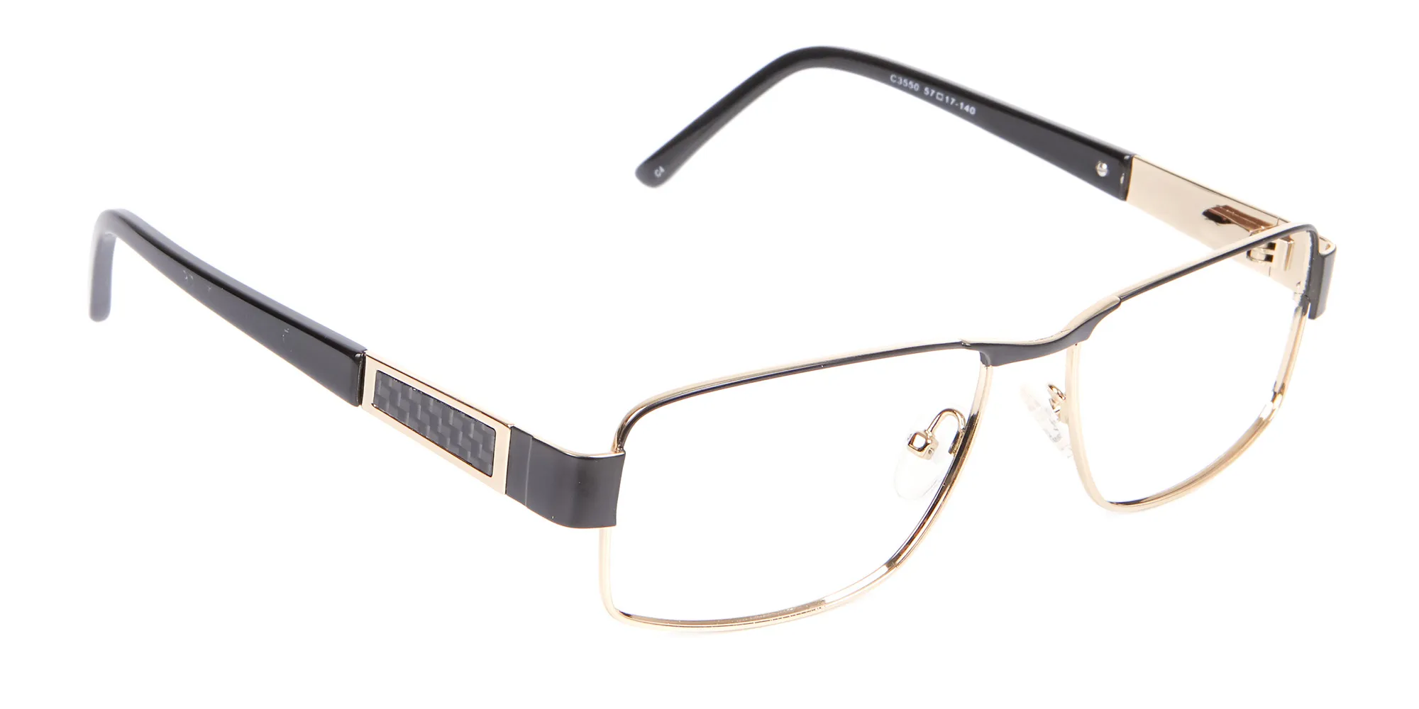 Black and Gold Rectangle Glasses Frames-2