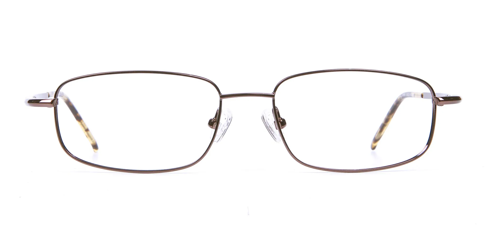 Rectangular Eyeglasses in Brown, Eyeglasses - 2