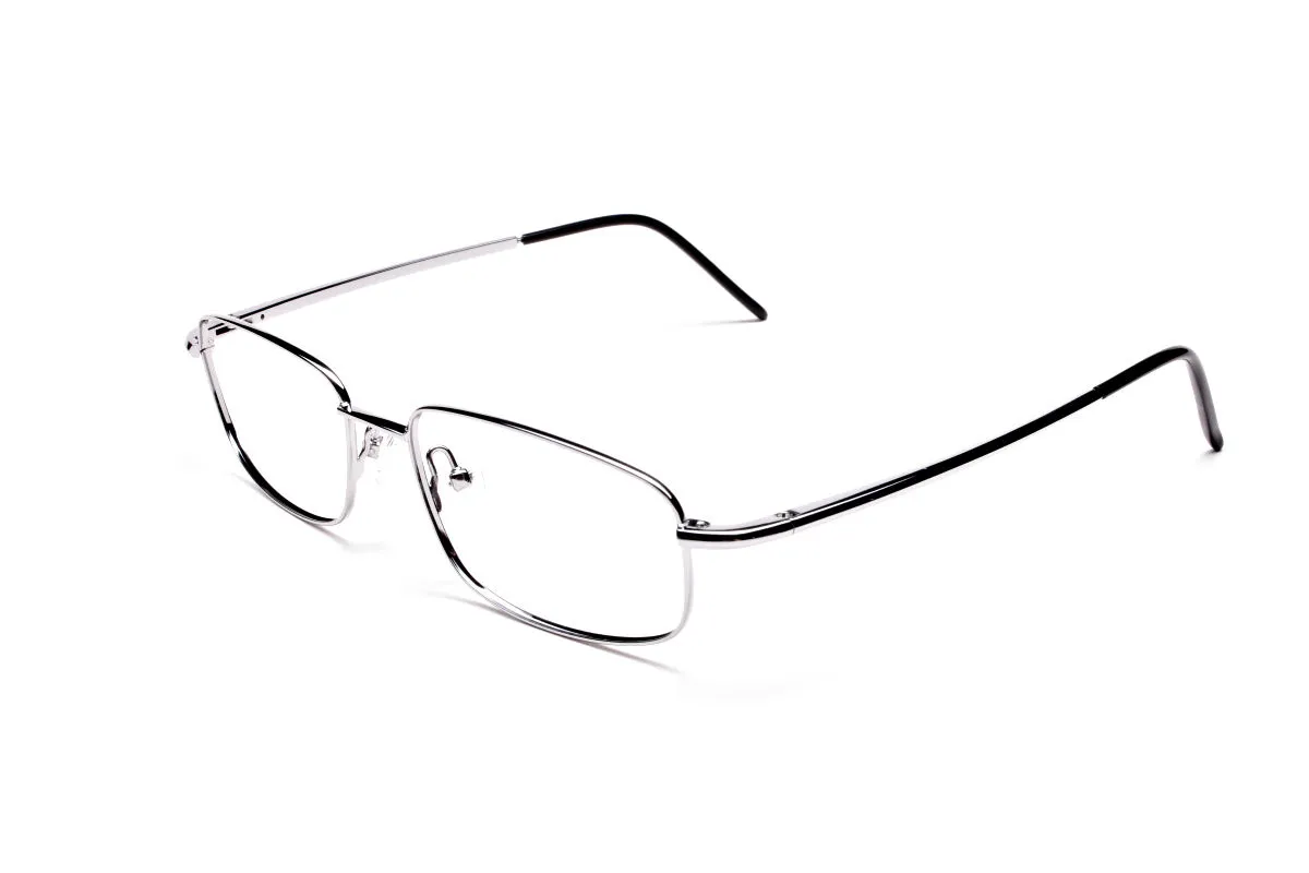 Rectangular Eyeglasses in Gunmetal, Eyeglasses - 2