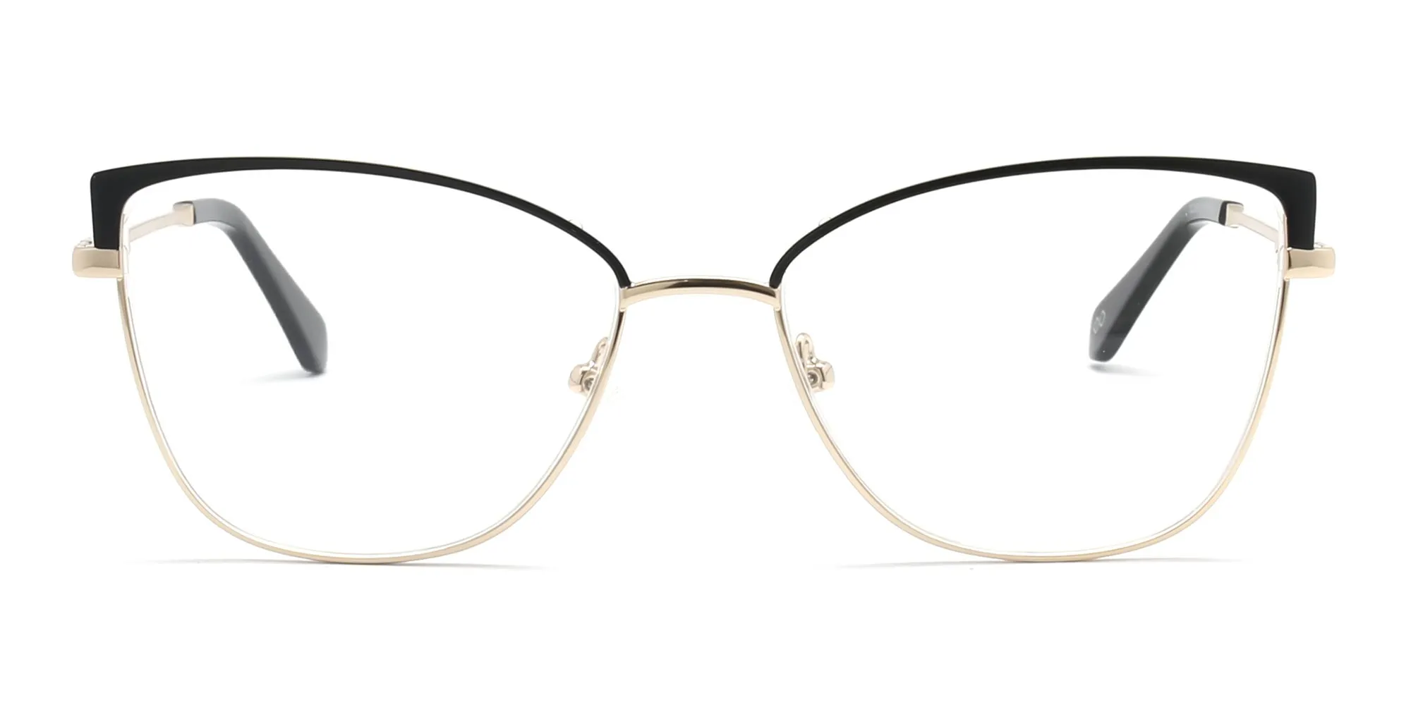 Gold Frame Cat Eye Glasses-2