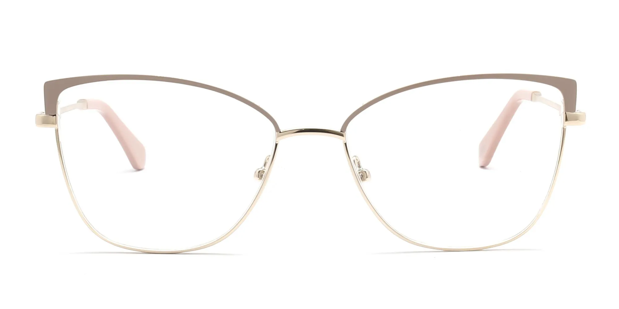 Pink Metal Frame Glasses-2