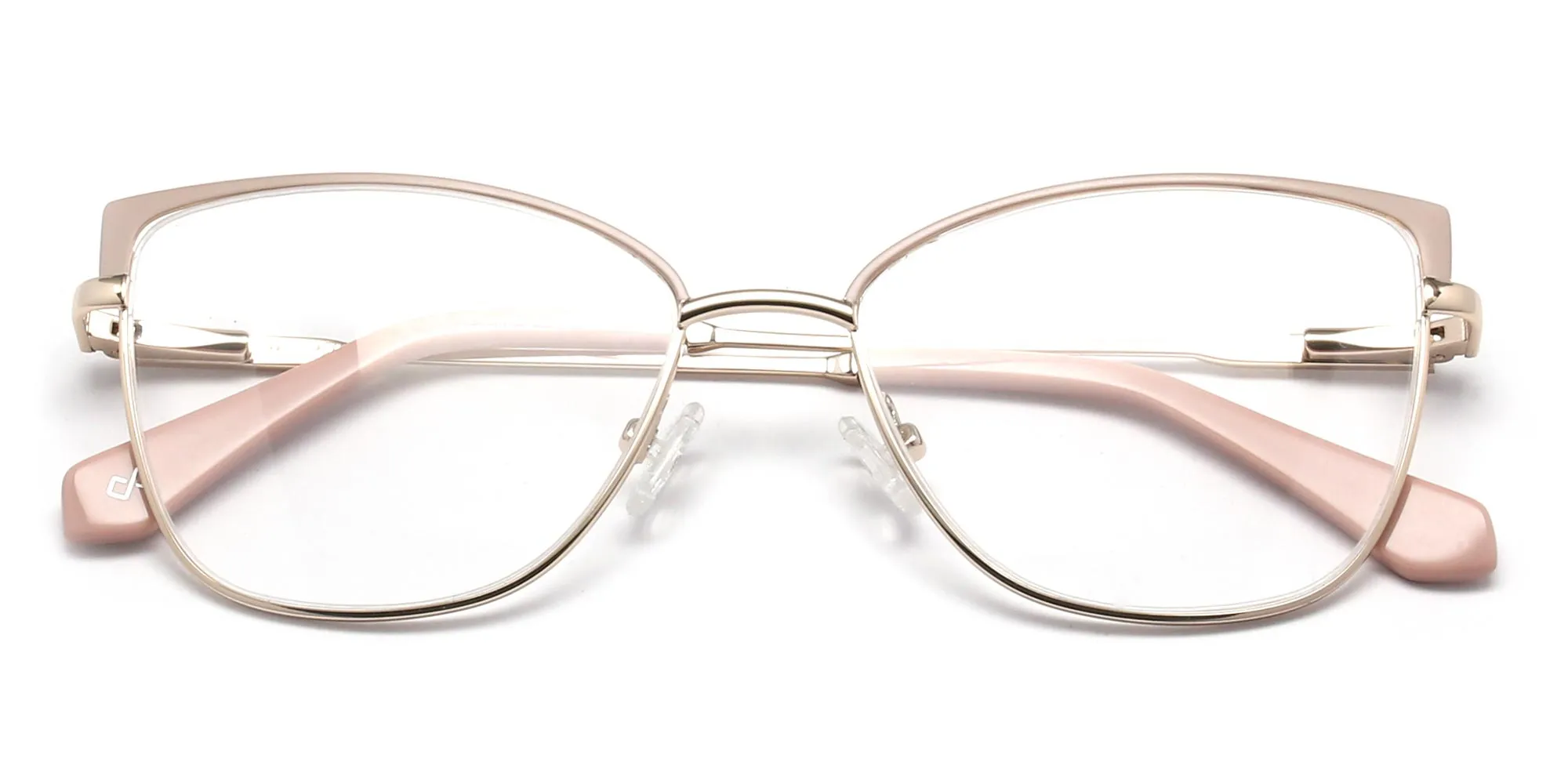 Pink Metal Frame Glasses-2