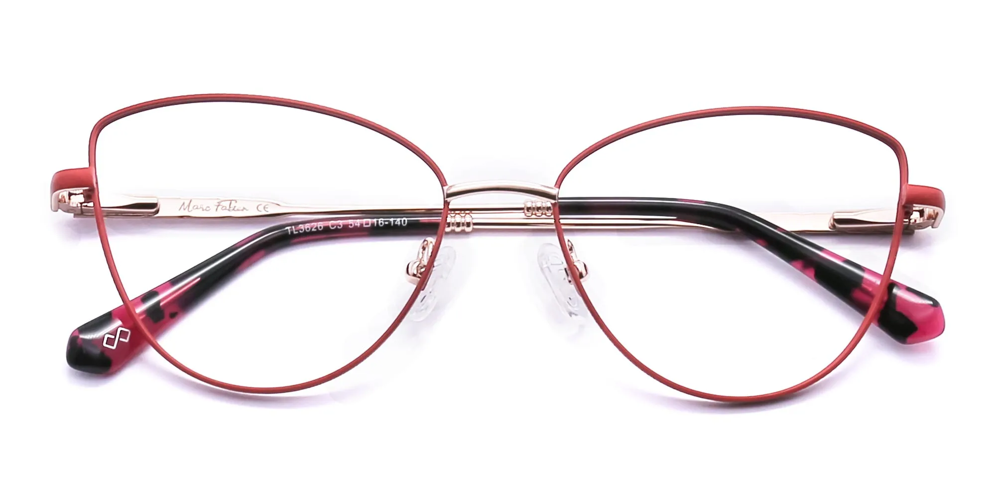 red cat eye glasses-2