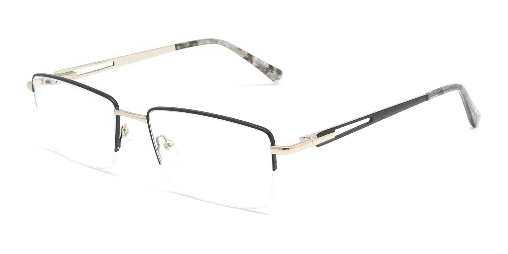 Square Black Frame Glasses Womens-2