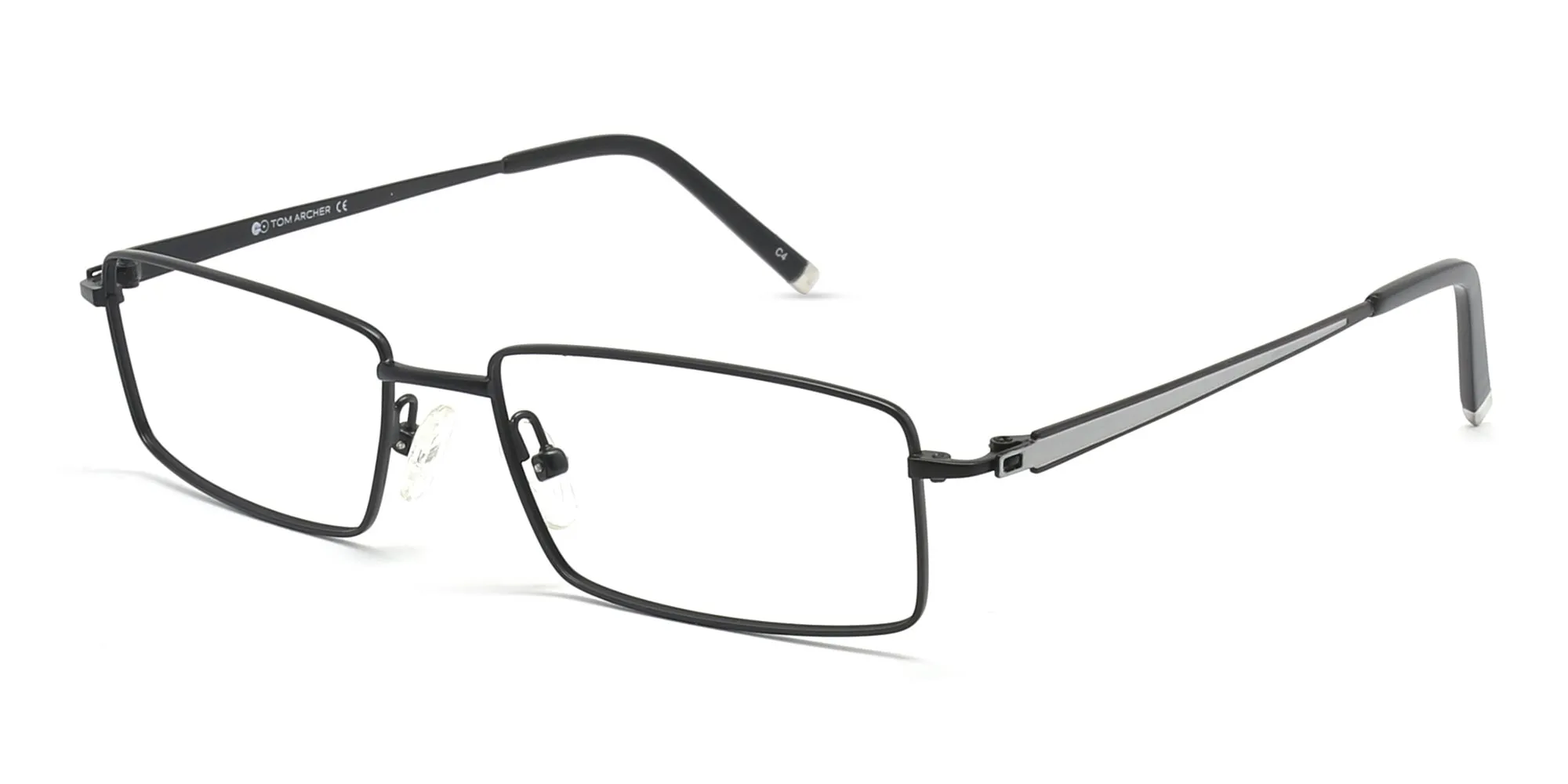 black rectangular reading glasses-2