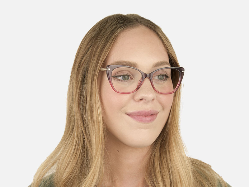 Dusty Purple & Magenta Eyeglasses Cat-Eye-1