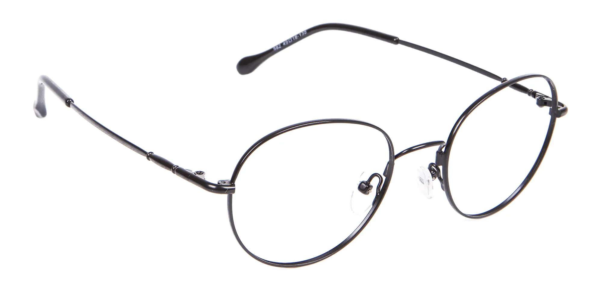 Black Round Titanium Round Vintage Frame-2