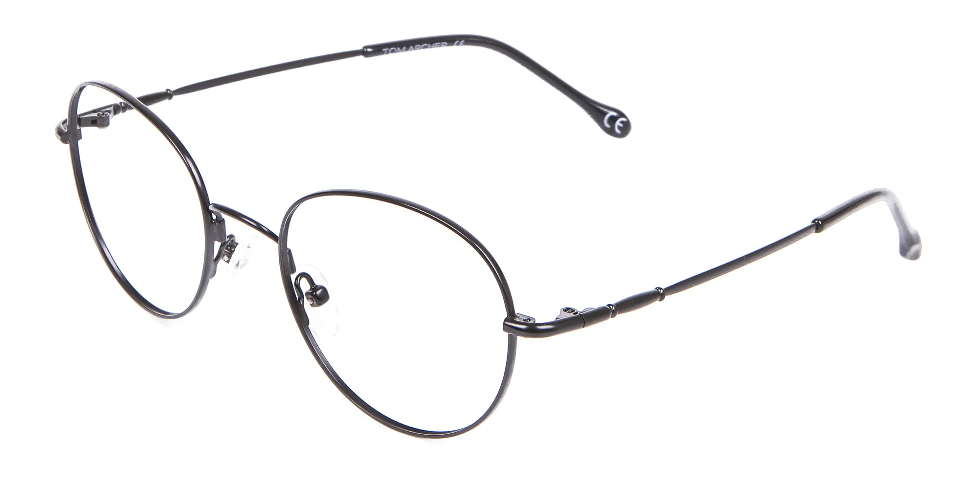 Black Round Titanium Round Vintage Frame-2