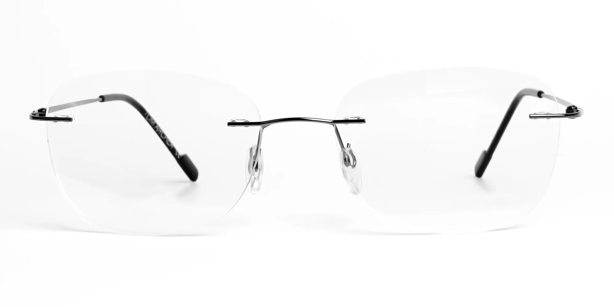 gunmetal wayfarer rimless glasses frames-2