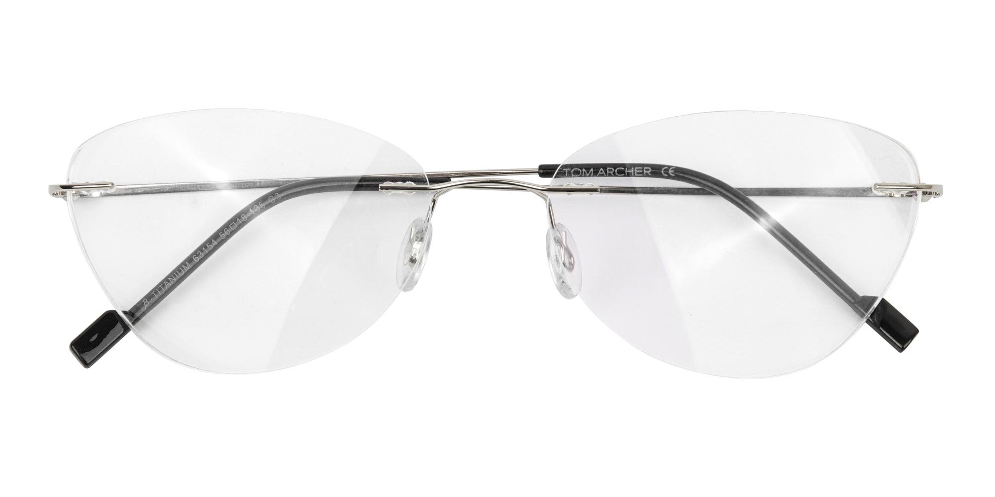 Cat-Eye Rimless Glasses