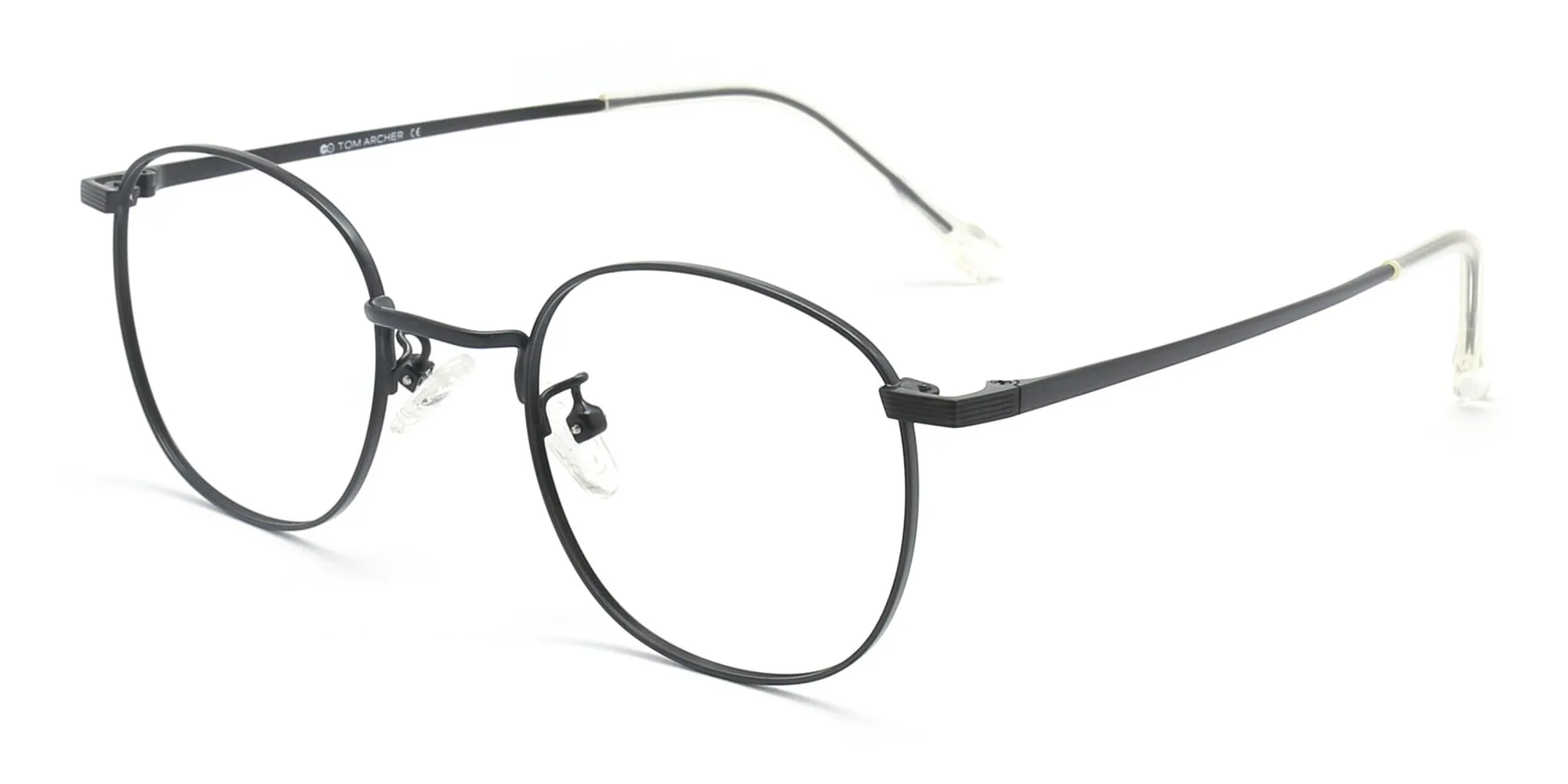 Black circle rim glasses-2