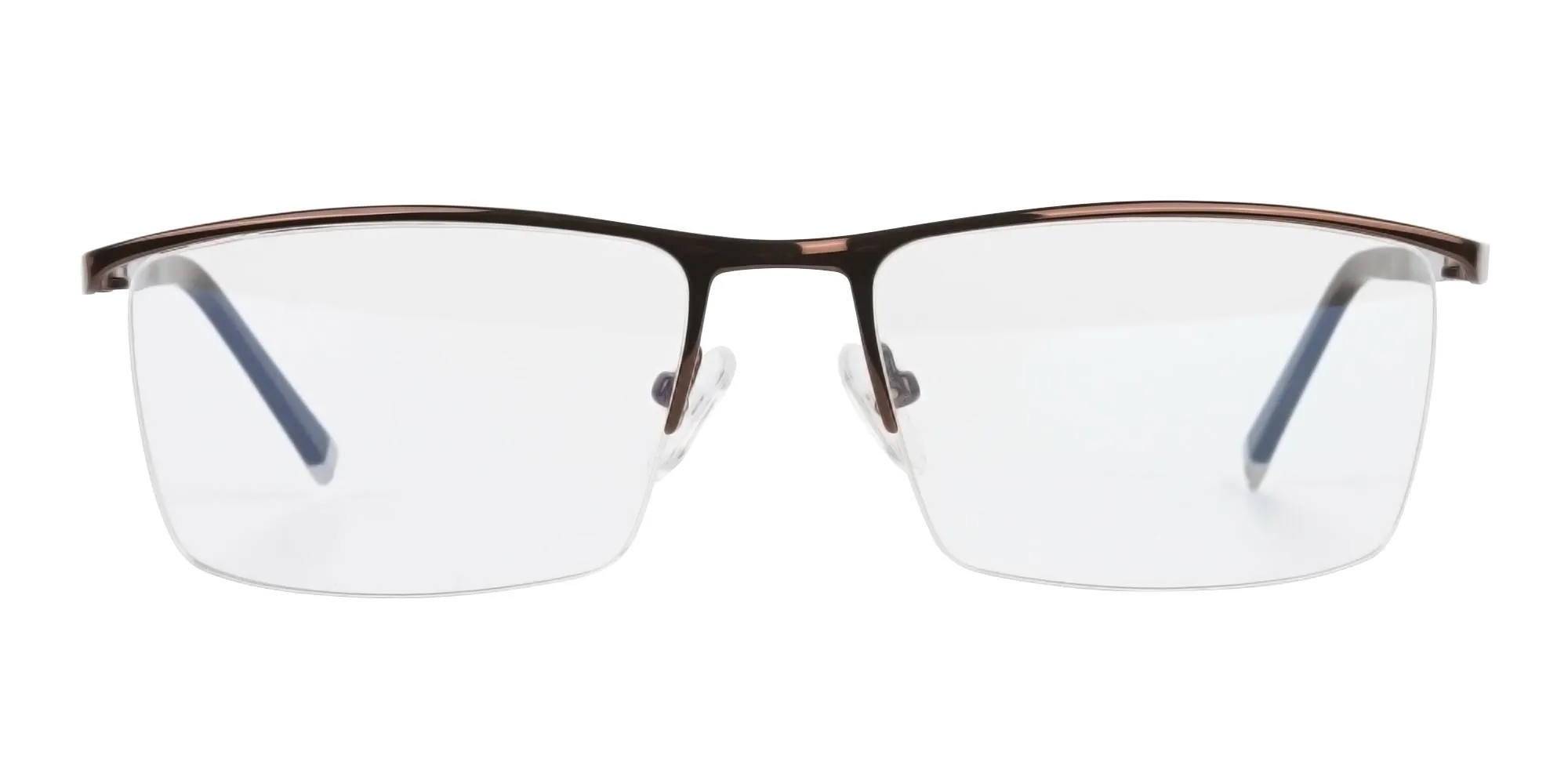 Brown and Black Semi-Rim Glasses-2