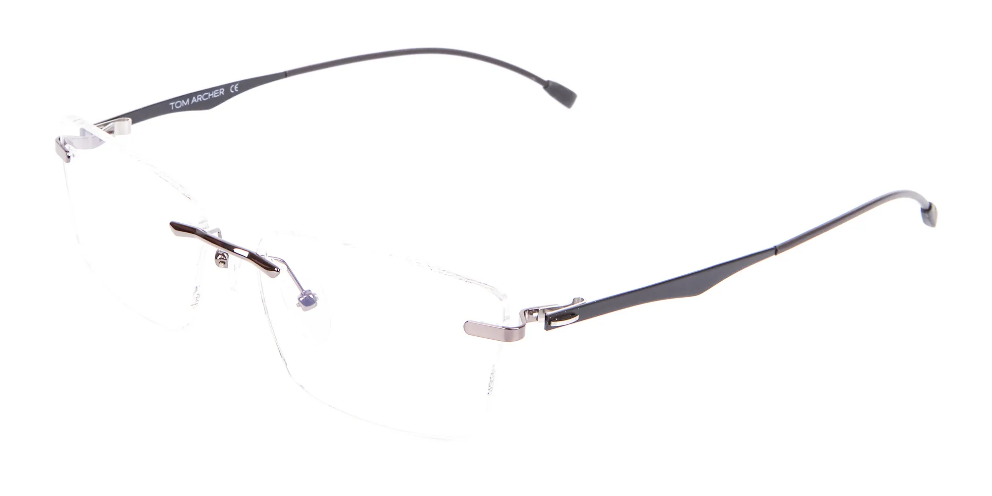 Gunmetal Rimless Rectangular Frame UK-2