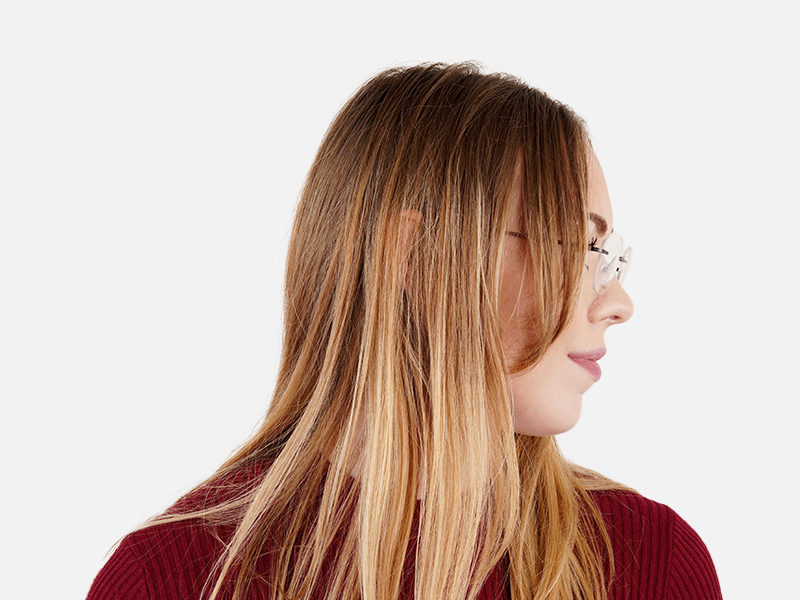  brown cateye rimless wayfarer glasses frames-1