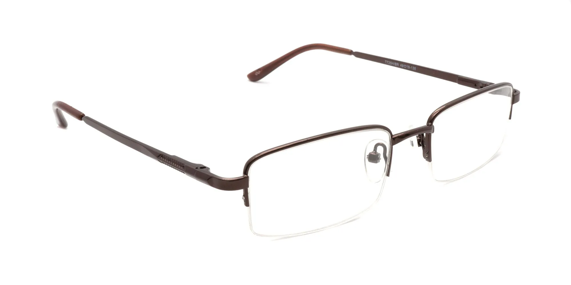 Abingdon 2 Brown Half Rim Glasses Specscart® 