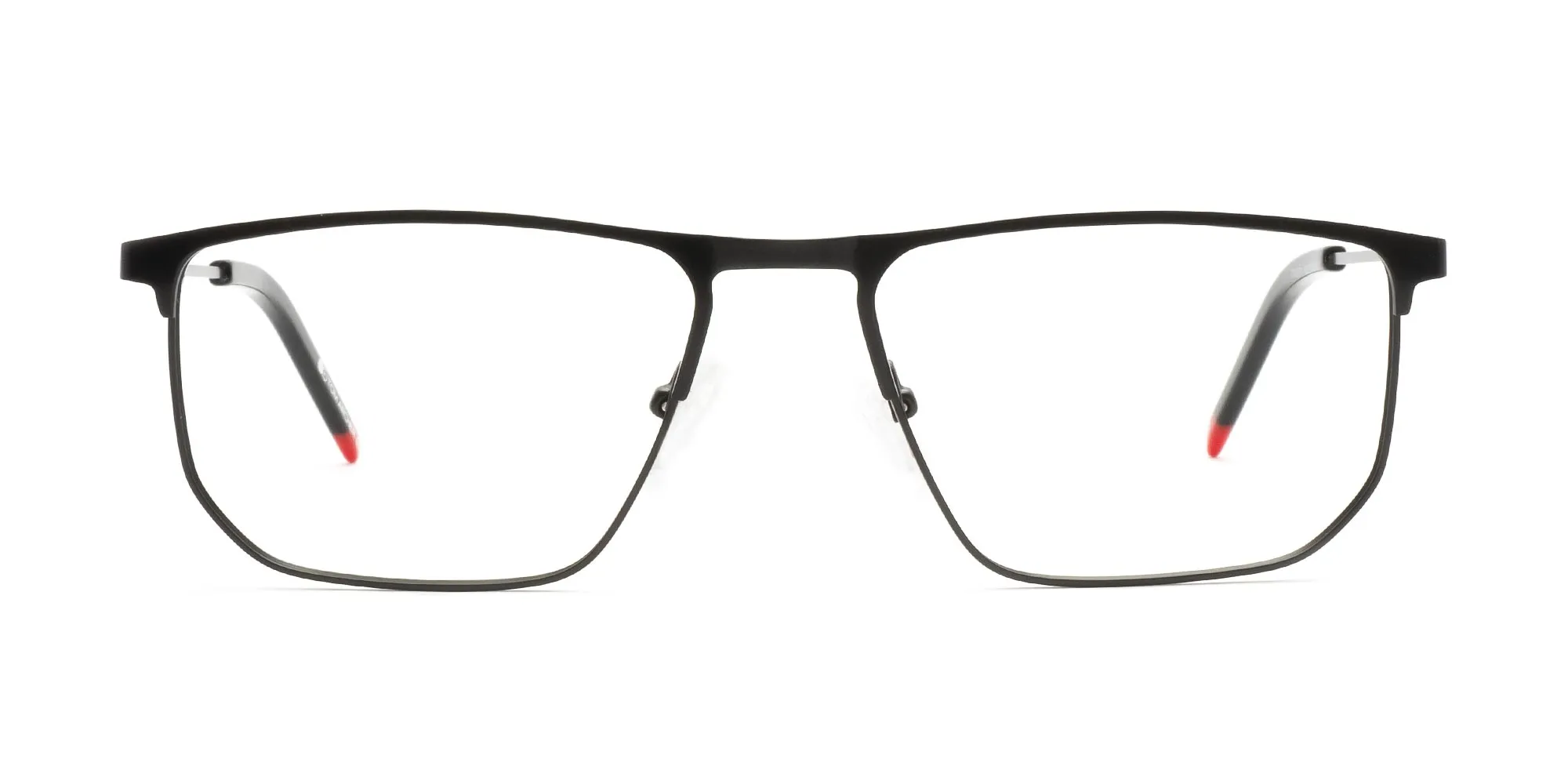 Black Thin Metal Frame Glasses-2