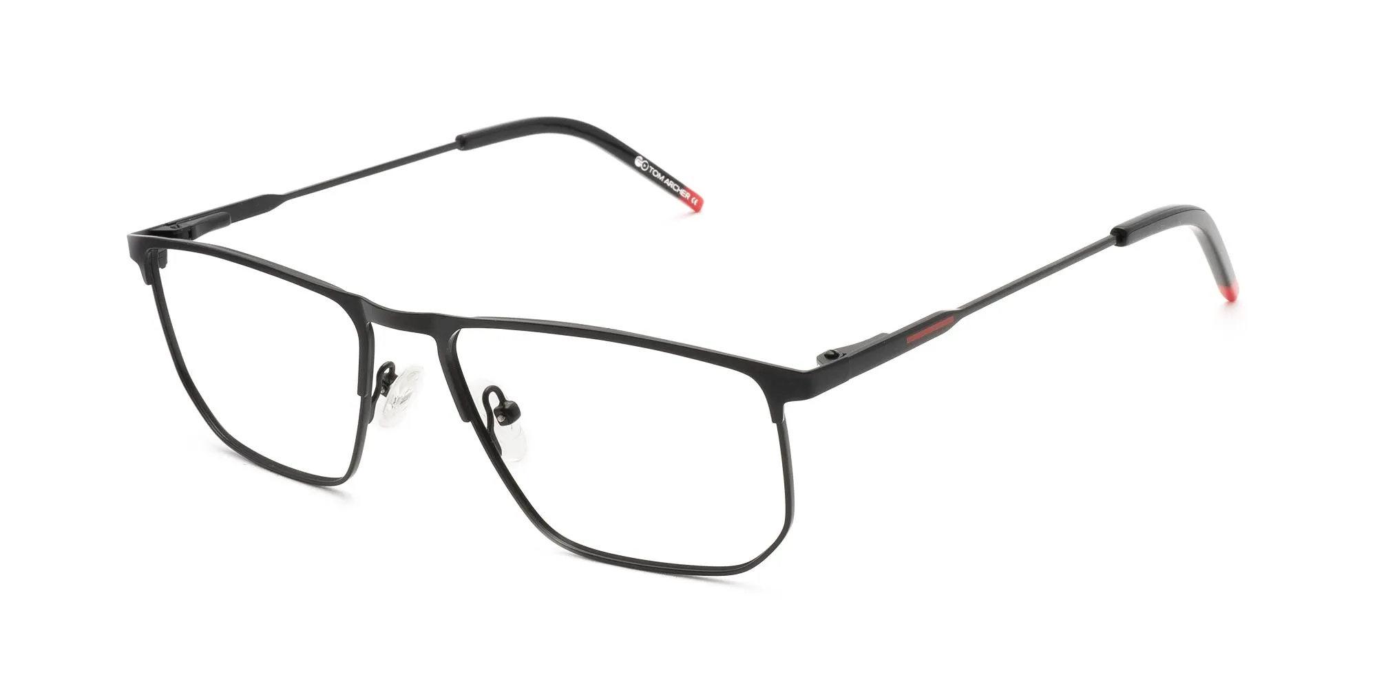 Black Thin Metal Frame Glasses-2