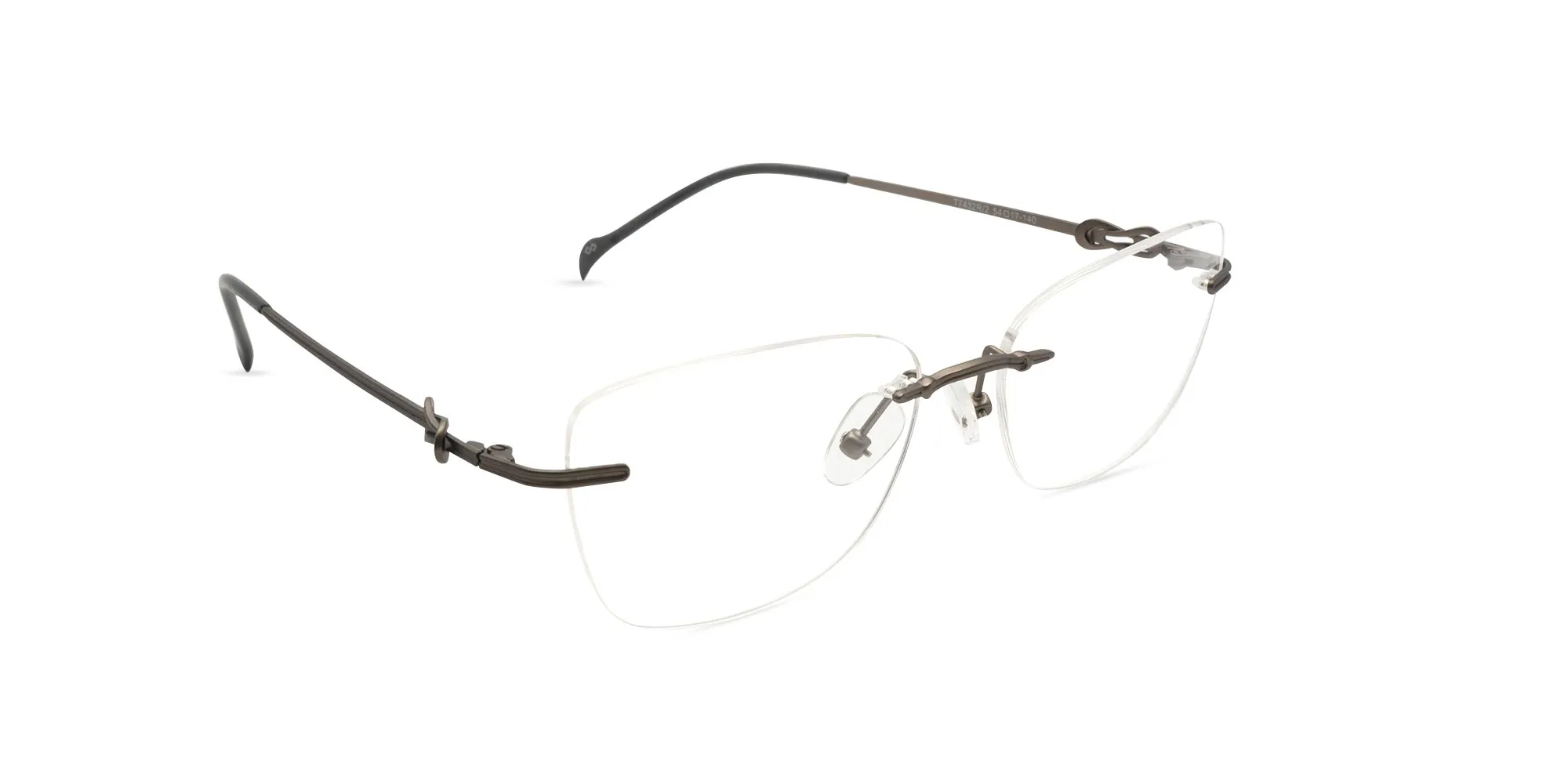 Cat Eye Rimless Glasses-2