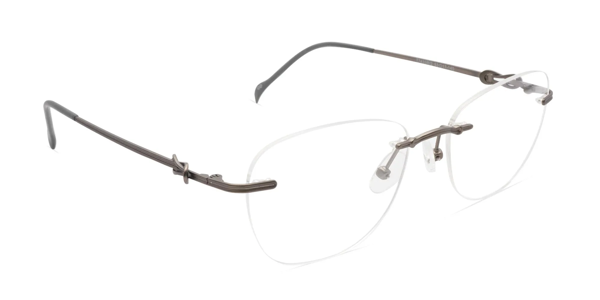 Designer store rimless eyeglasses