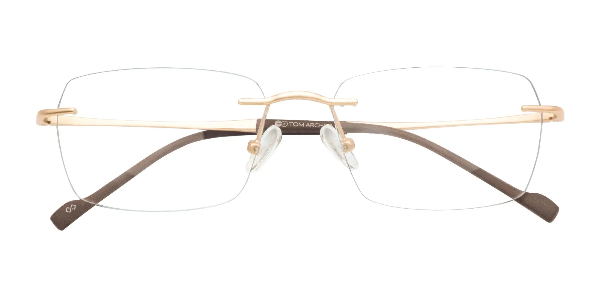 Gold Rimless Glasses Frames-2
