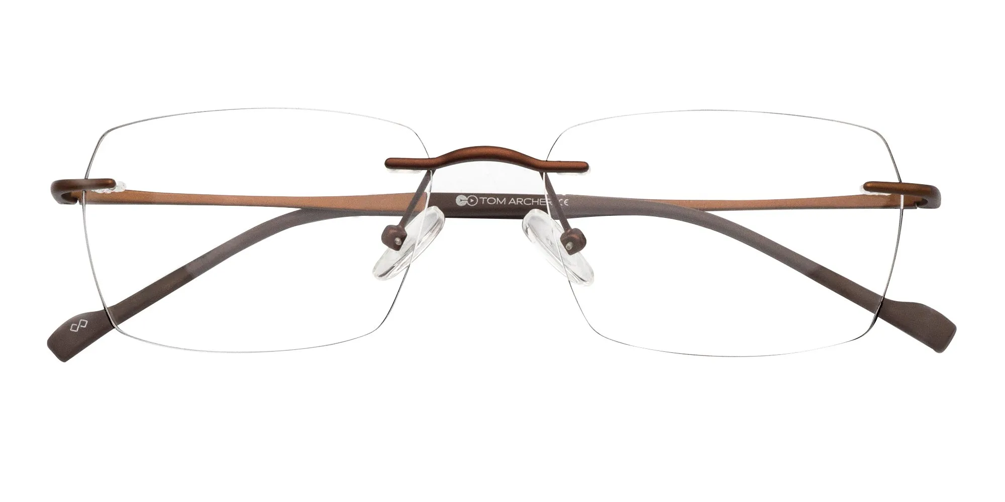 Brown Frameless Glasses Frames-2