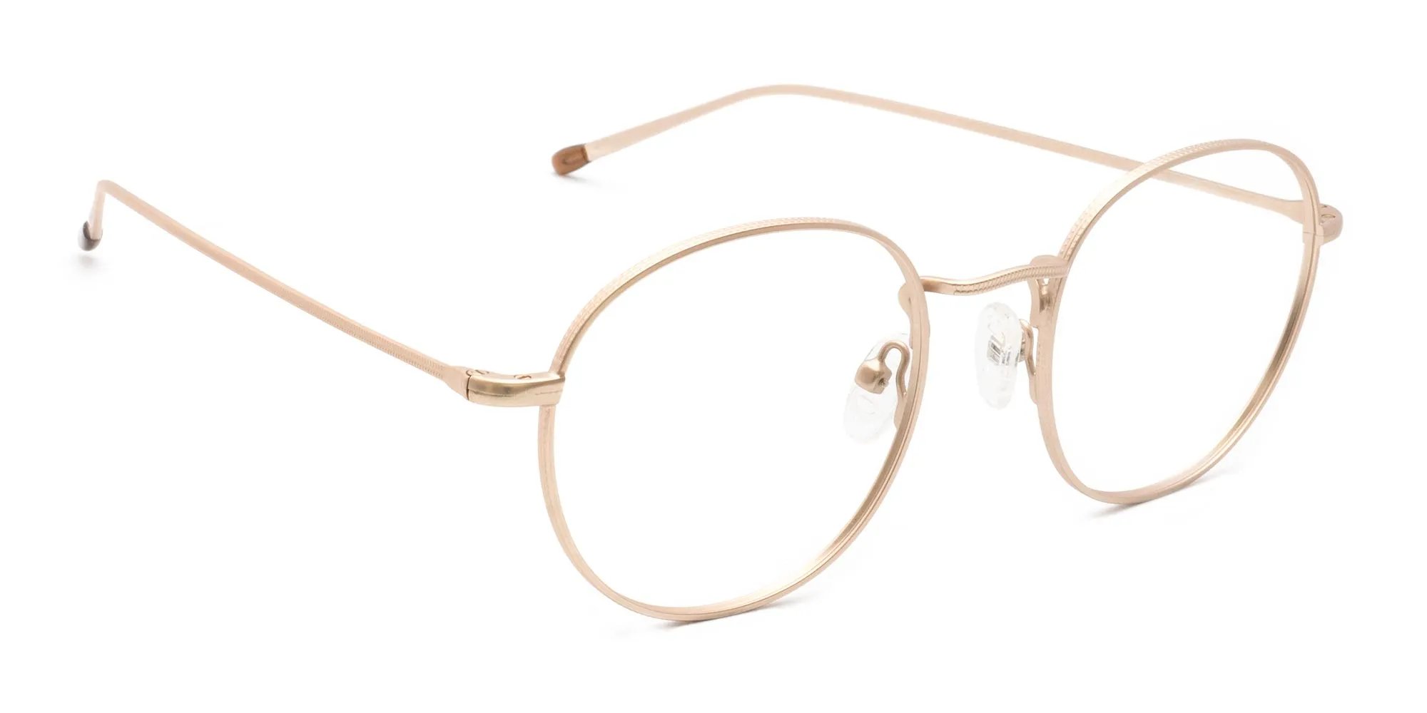 Gold Metal Round Glasses-2