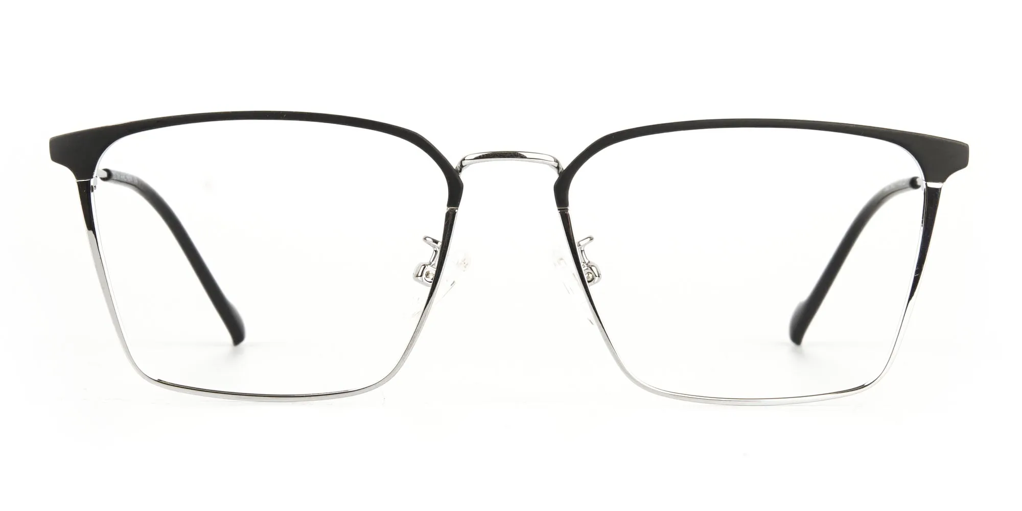 Silver Wayfarer Glasses in Lightweight Metal-2