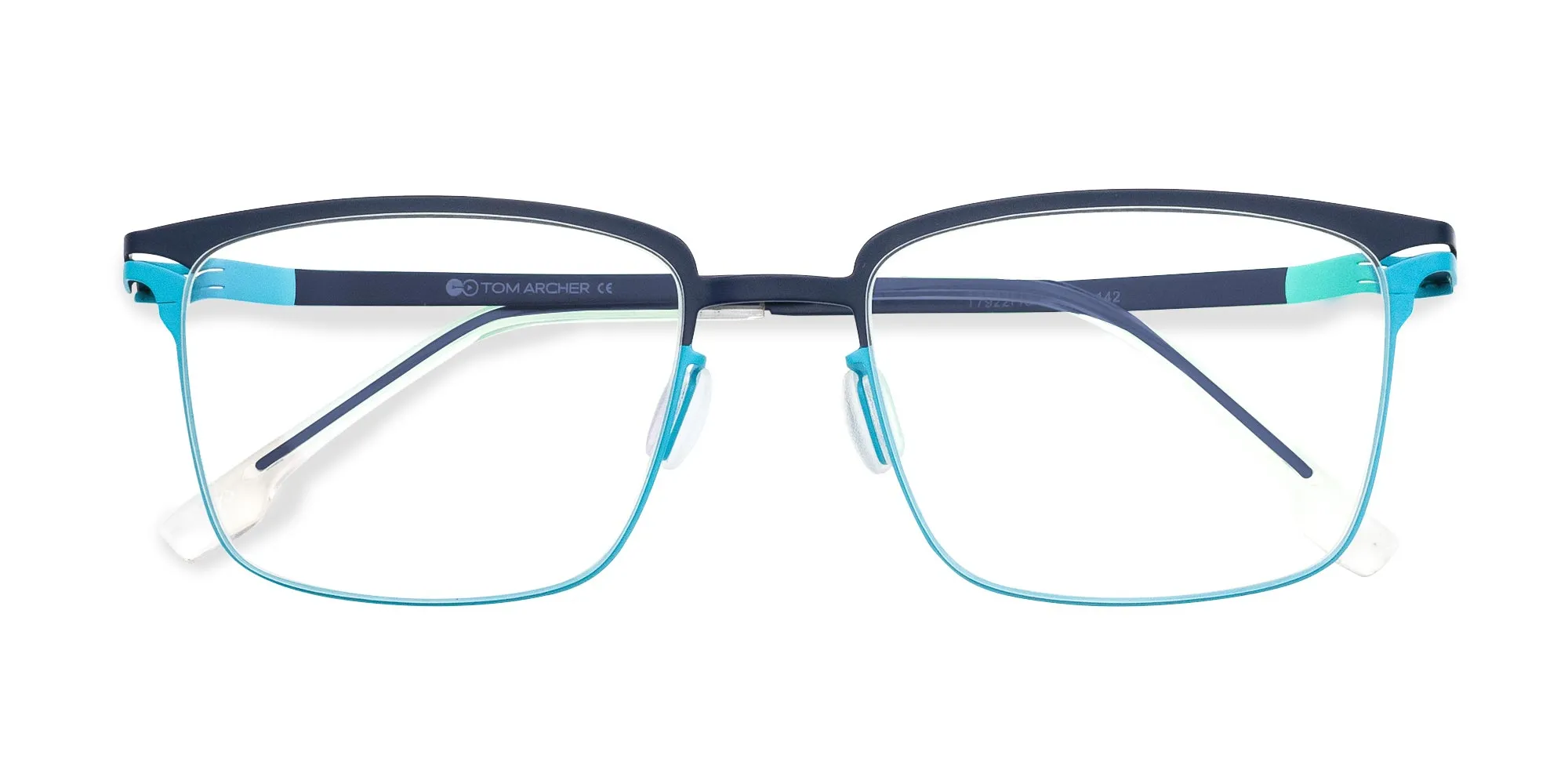 Metallic Aque and Metallic Navy Blue Frame Glasses-2