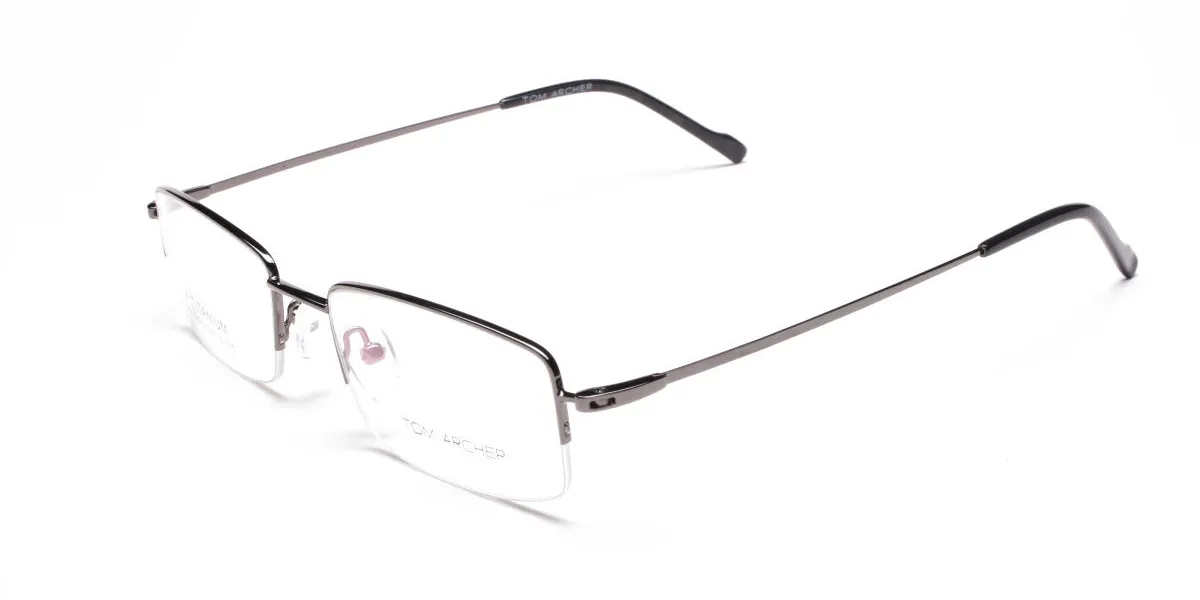 Gunmetal Light Half-Rim Frame - 2