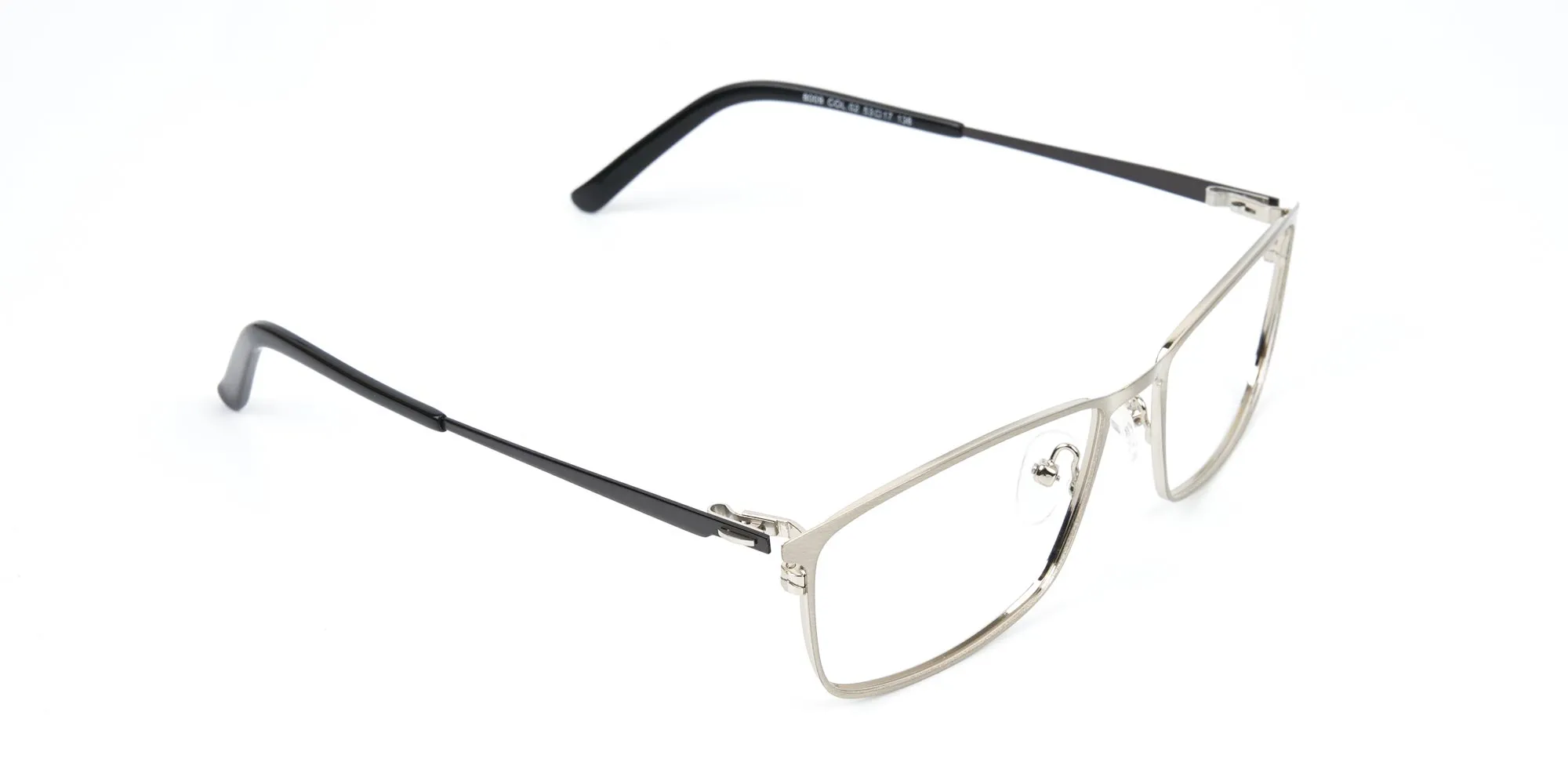 Silver Full-Rimmed Rectangular Glasses-2