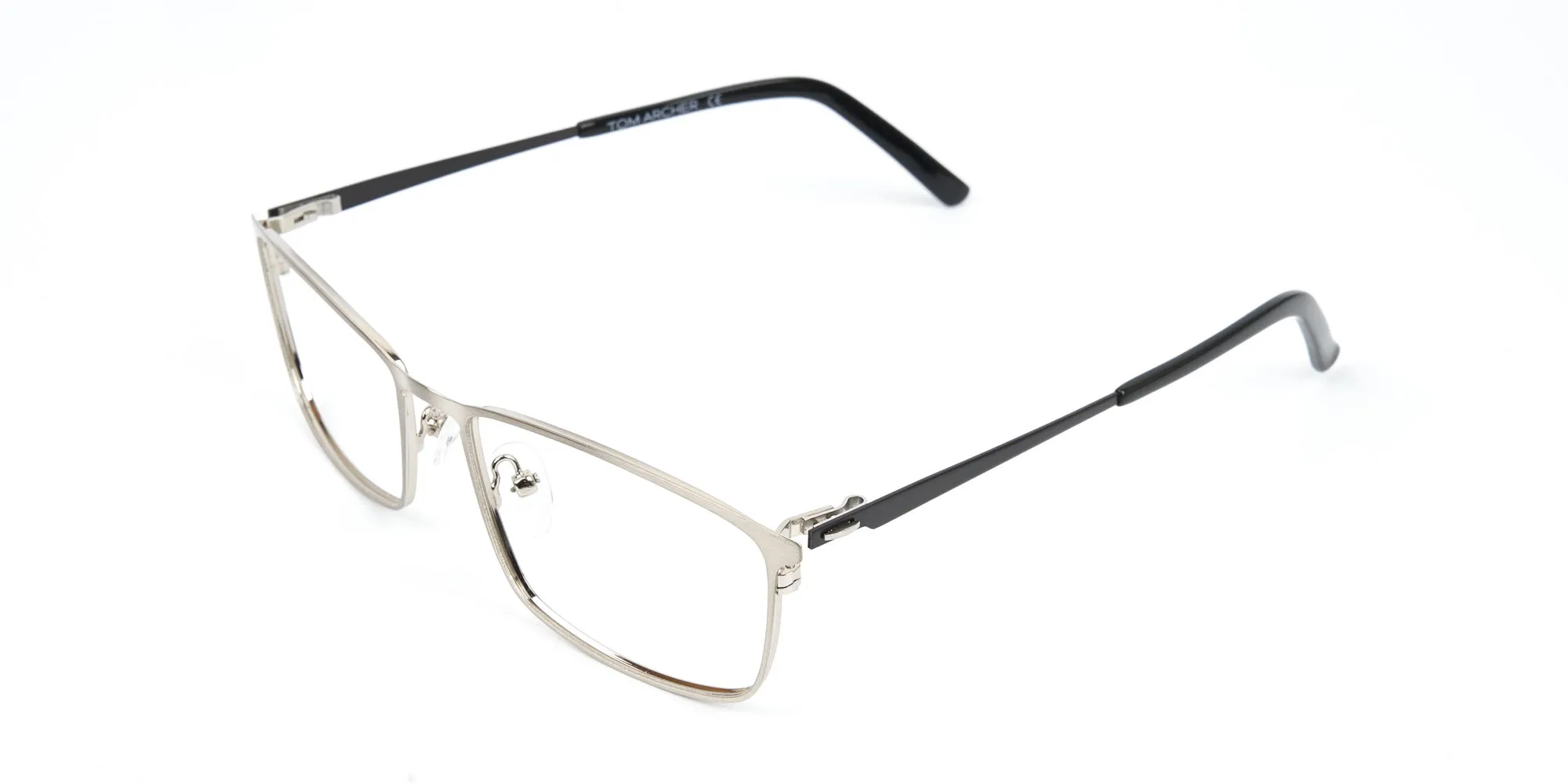 Silver Full-Rimmed Rectangular Glasses-2