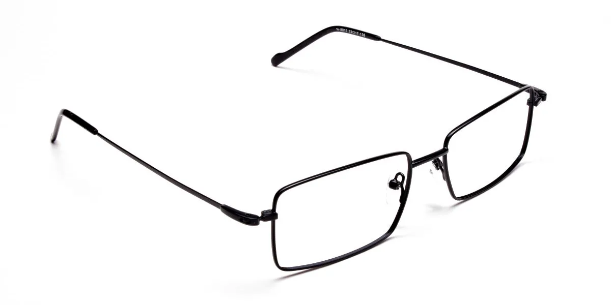 Titanium Glasses in Black, Eyeglasses - 2