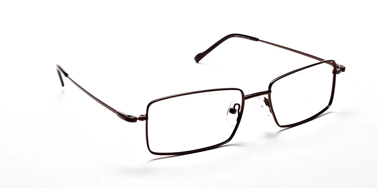 Titanium Glasses in Brown, Eyeglasses - 2