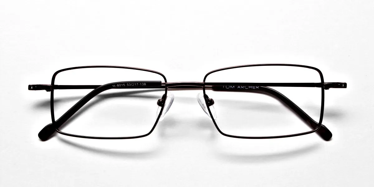 Titanium Glasses in Brown, Eyeglasses - 2