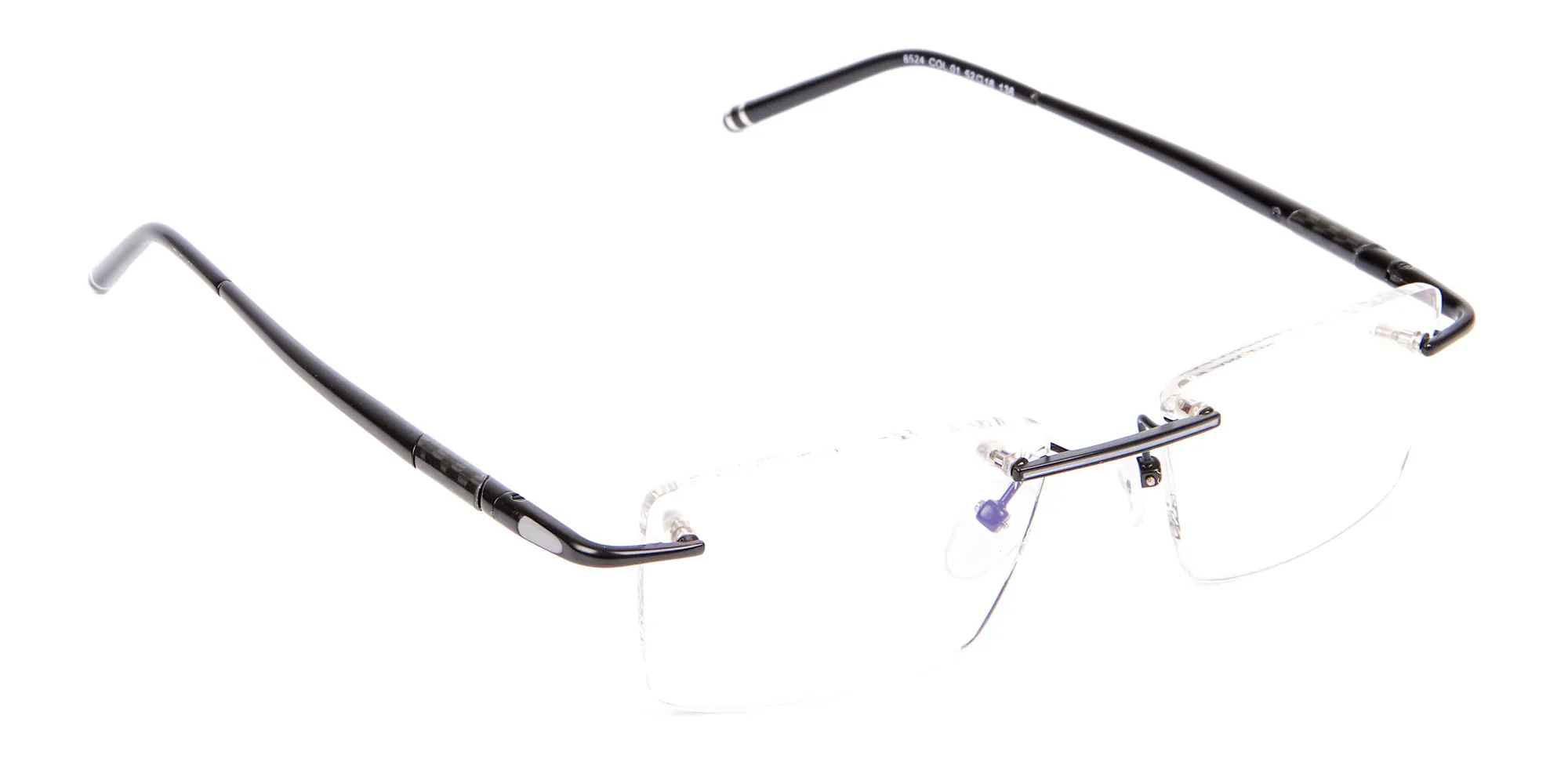 Latest Black Rimless Rectangular Glasses UK -2