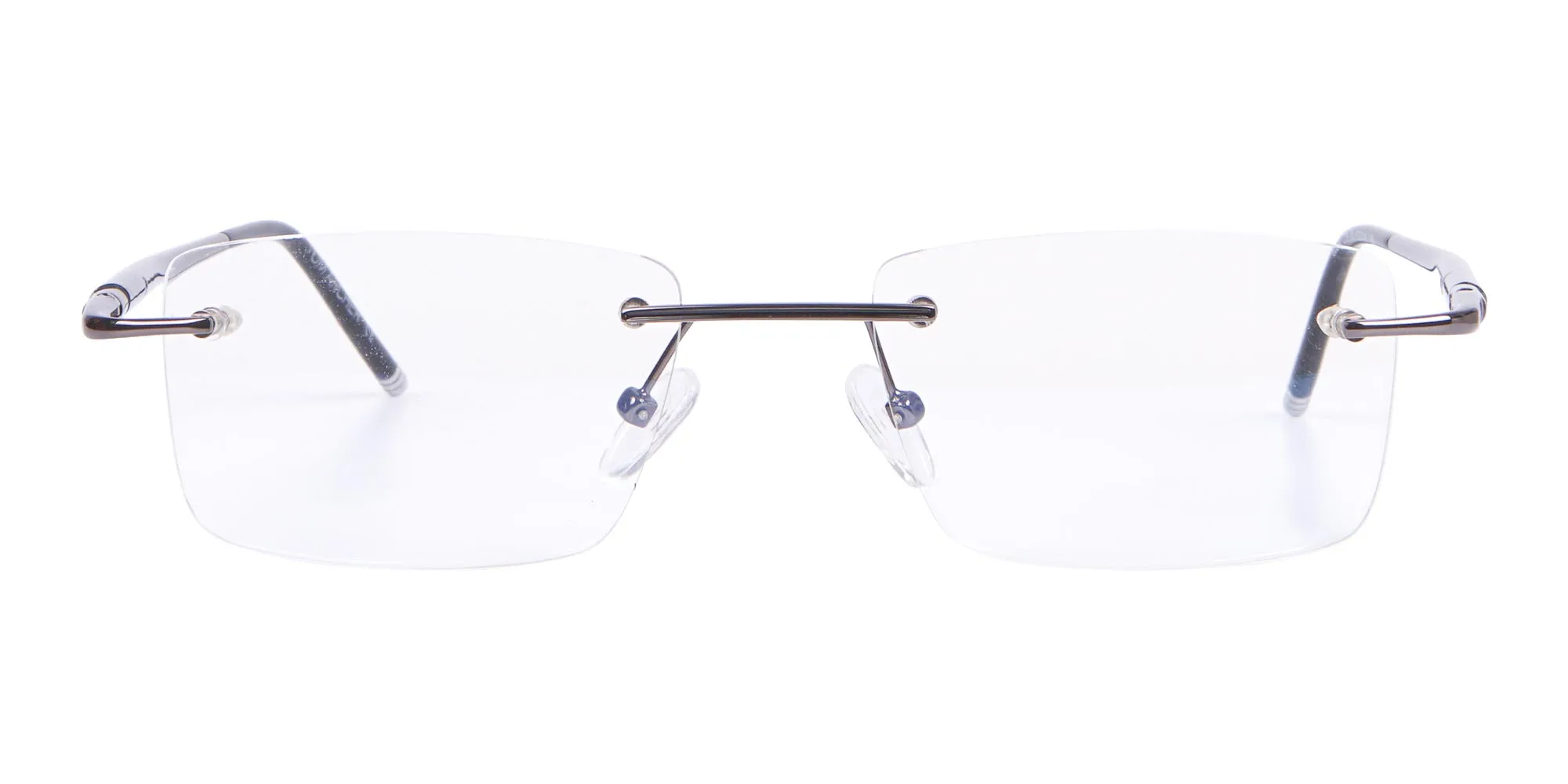 Gunmetal Rimless Lightweight Glasses Online-2