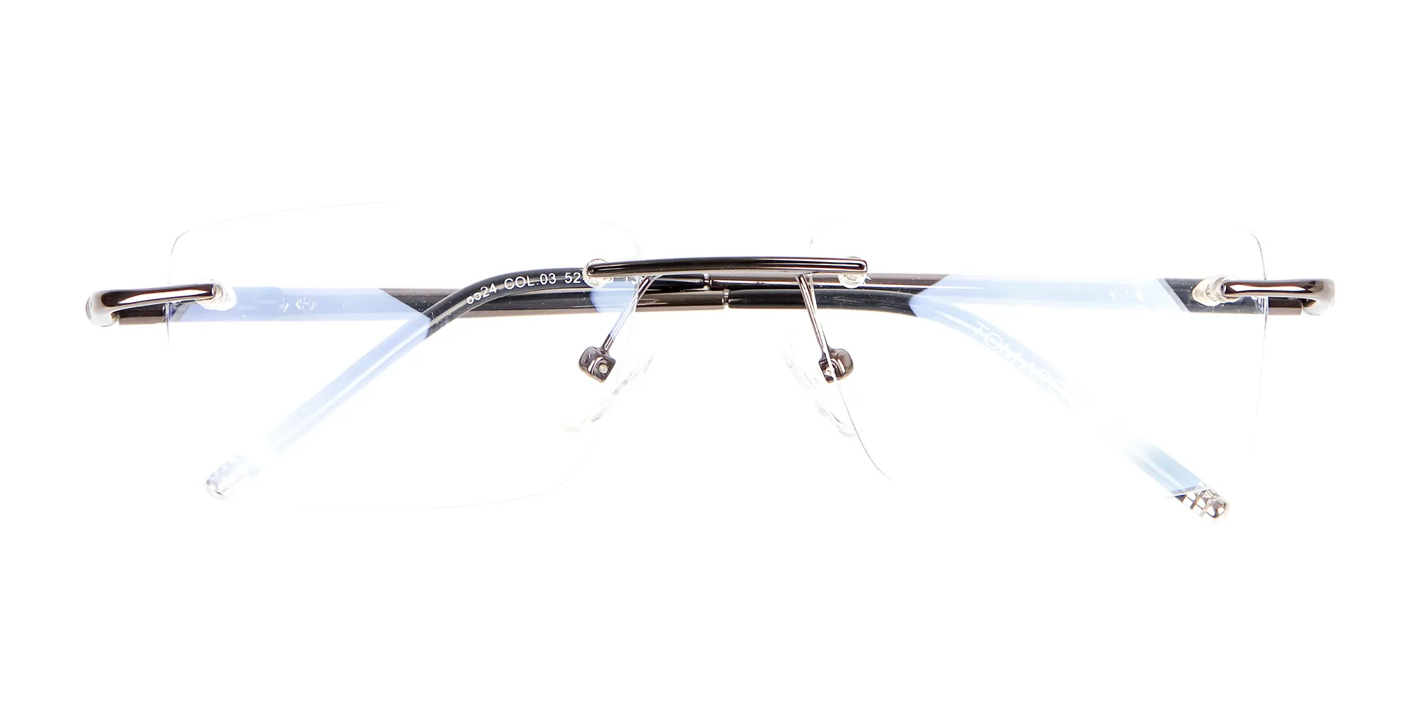 Gunmetal Rimless Lightweight Glasses Online-2