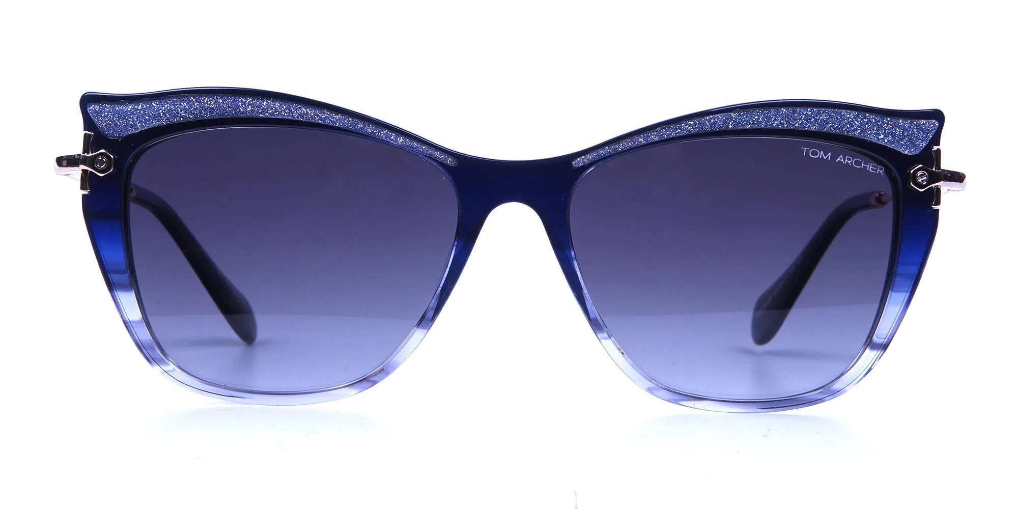 Embellished Blue Sunglasses Cat Eye -1