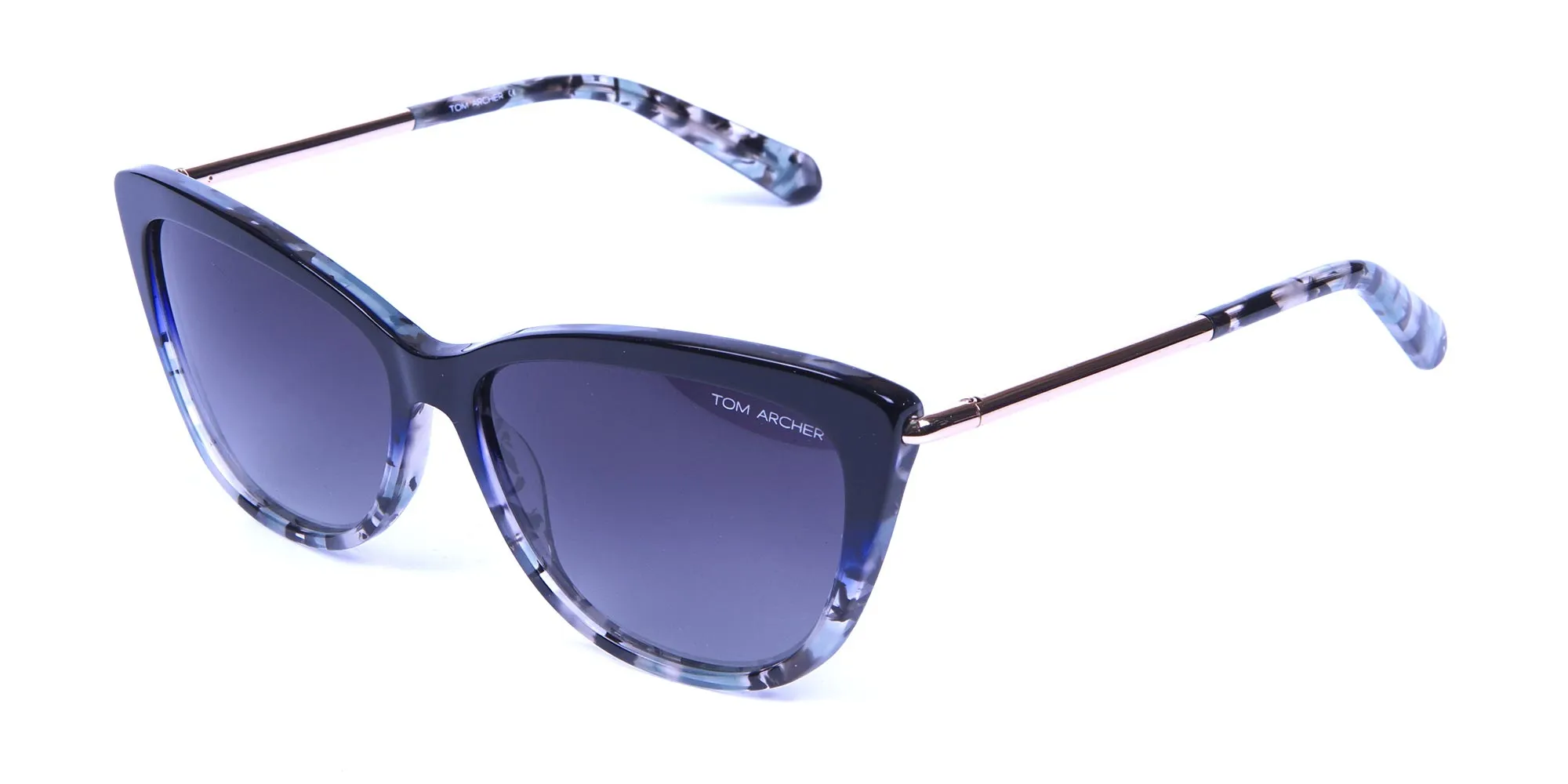 Blue Grey Marbled Cat Eye -1