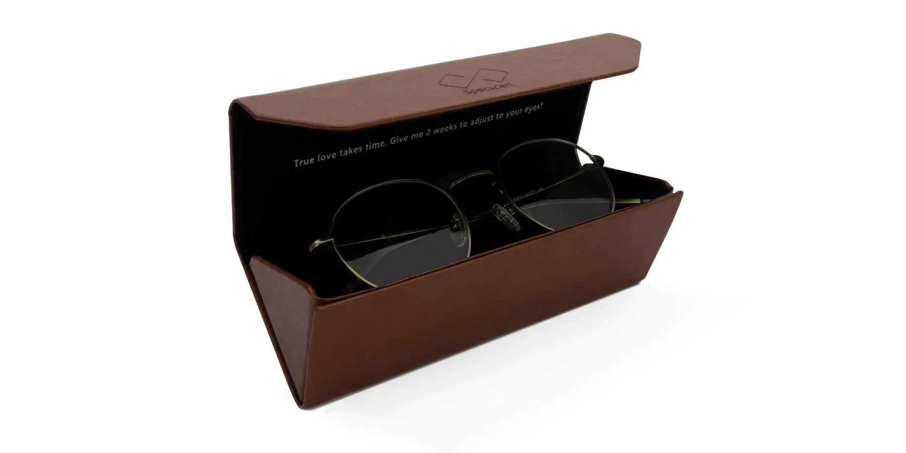 Threefold Dark Brown Eyewear Case-2