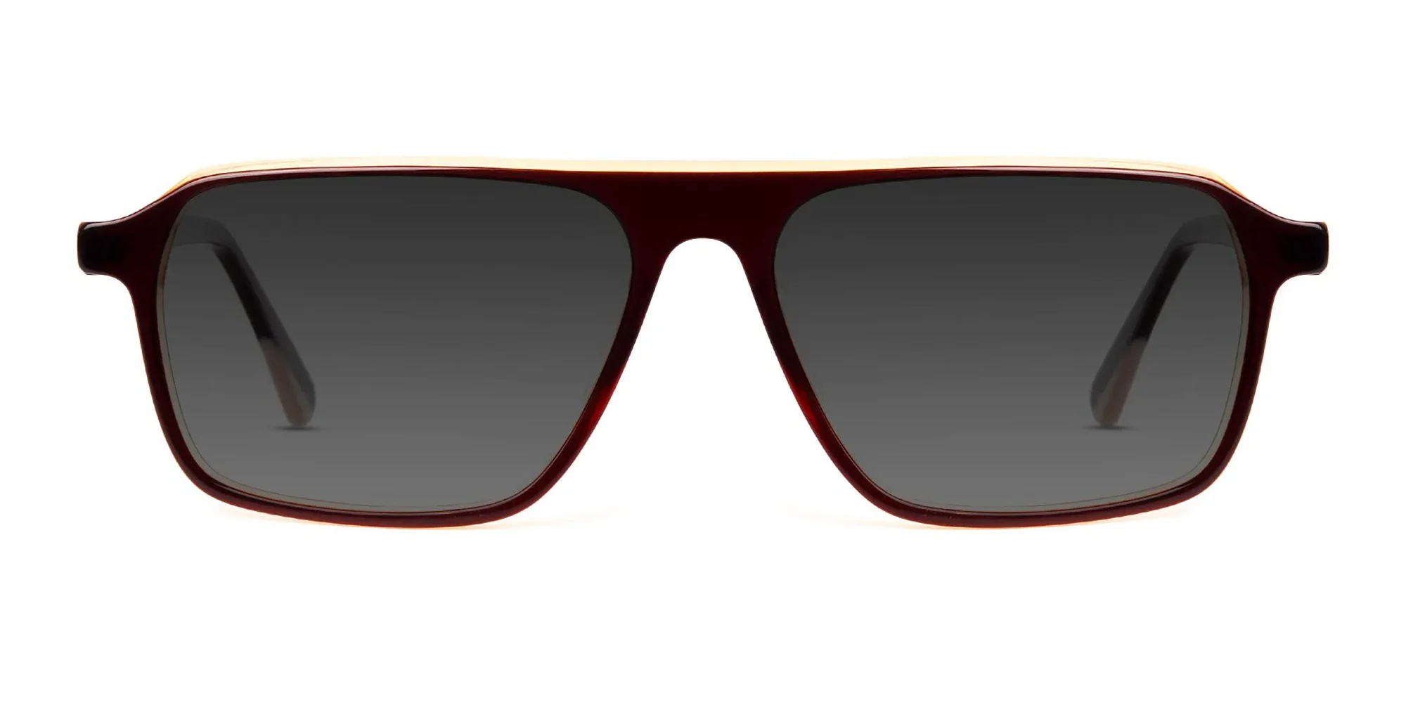 Brown Gradient Pilot Sunglasses-2