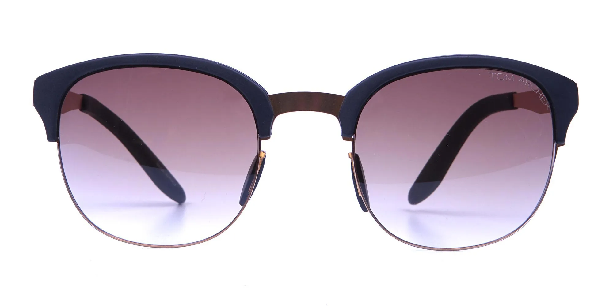 Gold Frame Sunglasses with Black Accents -1