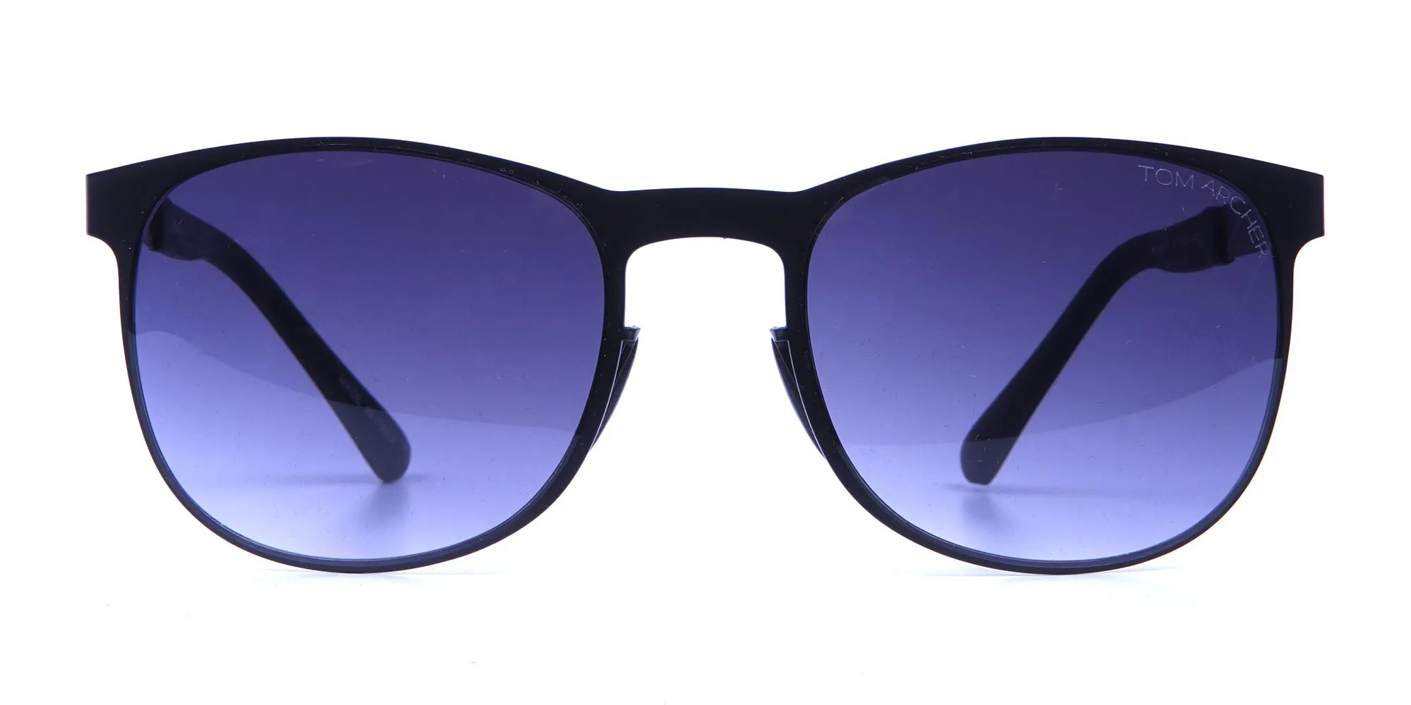 Black Round Metal Sunglasses -1
