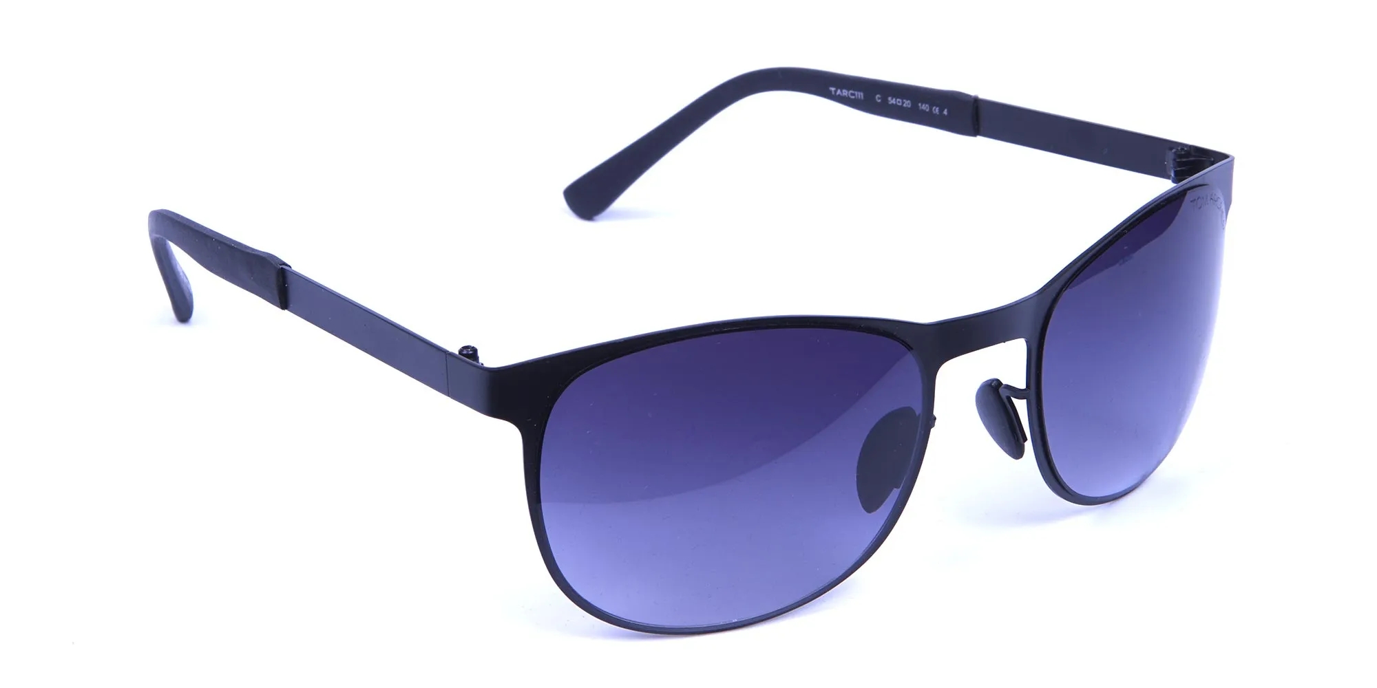 Black Round Metal Sunglasses -1